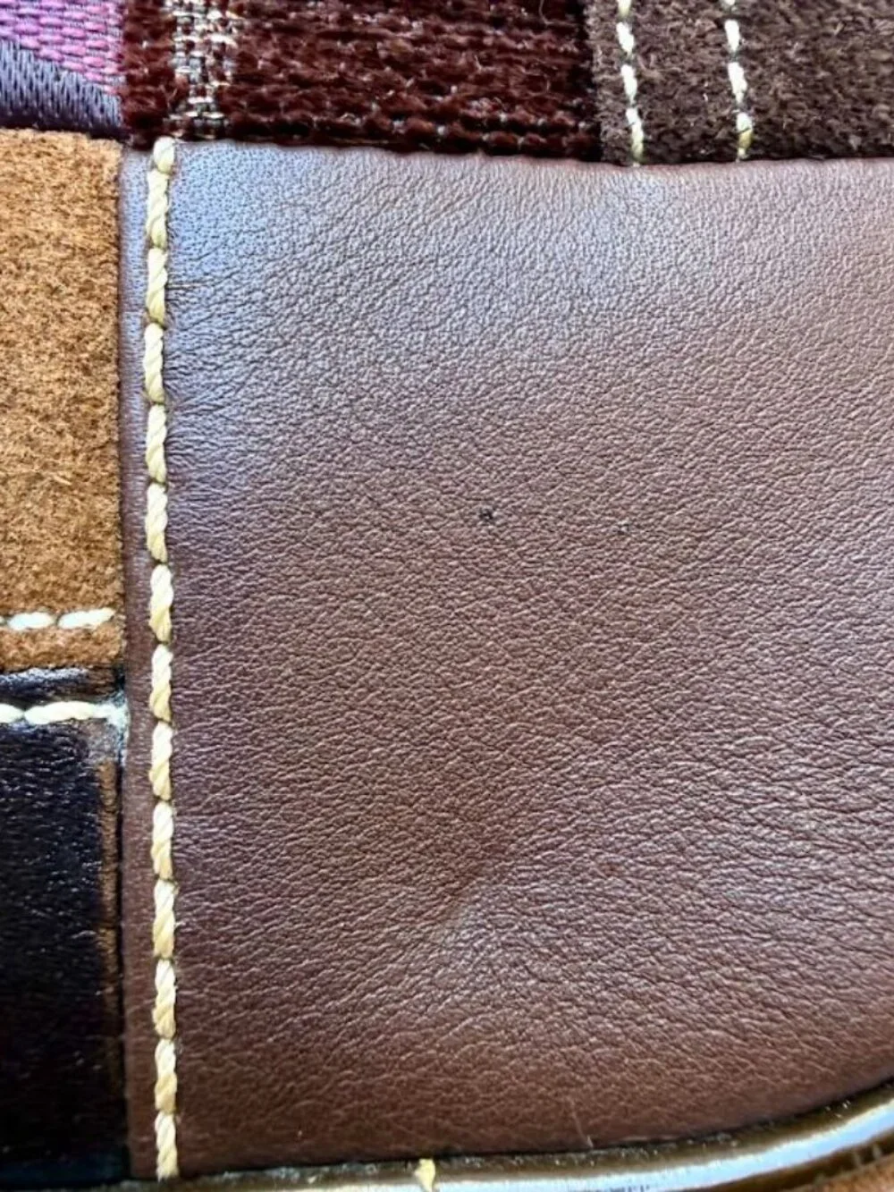 Coach Purple Leopard Demi Patchwork Shoulder Bag